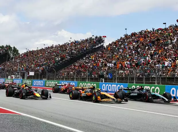 George Russell, Lando Norris, Max Verstappen, Lewis Hamilton, Carlos Sainz Titel-Bild zur News: George Russell, Lando Norris, Max Verstappen, Lewis Hamilton, Carlos Sainz