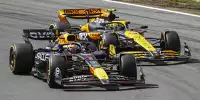 Max Verstappen (Red Bull RB20) und Lando Norris (McLaren MCL38) beim Formel-1-Rennen in Zandvoort 2024