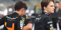 Lando Norris neben seinem McLaren-Teamkollegen Oscar Piastri