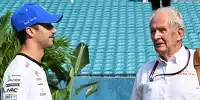 Daniel Ricciardo mit Red-Bull-Sportchef Helmut Marko in der Saison 2024