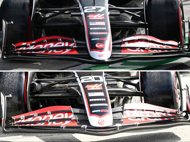 Vergleich Frontflügel Haas VF-24 Vergleich Frontflügel Haas VF-24