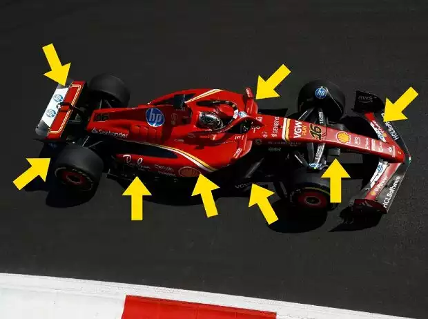Die Updates am Ferrari SF-24 beim Formel-1-Rennen in Monza 2024 Titel-Bild zur News: Die Updates am Ferrari SF-24 beim Formel-1-Rennen in Monza 2024