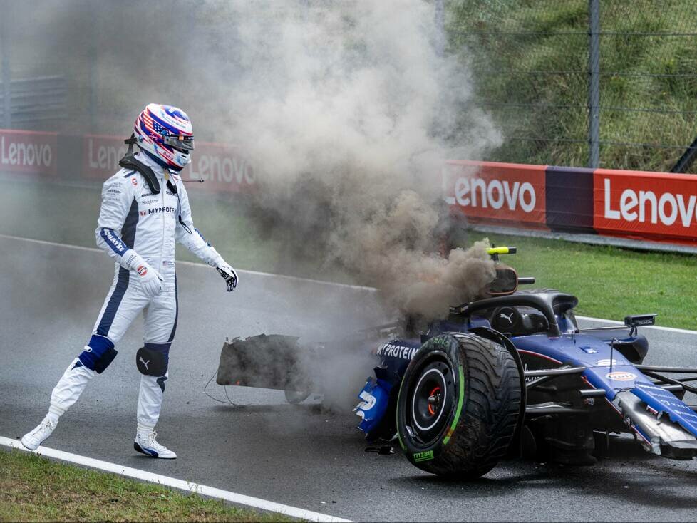 Logan Sargeant nach seinem Unfall bei der Formel 1 in Zandvoort