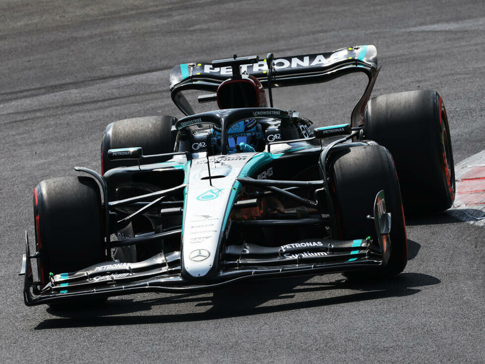 George Russell (Mercedes W15) beim Formel-1-Rennen in Italien 2024