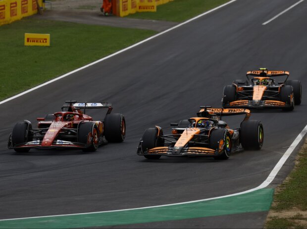 Charles Leclerc ringt die McLaren von Oscar Piastri und Lando Norris nieder Charles Leclerc ringt die McLaren von Oscar Piastri und Lando Norris nieder