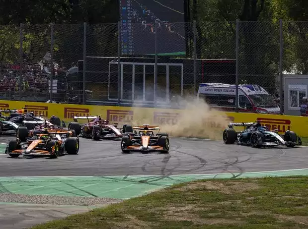 Lando Norris und Oscar Piastri kriegen die erste Kurve, George Russell nicht Titel-Bild zur News: Lando Norris und Oscar Piastri kriegen die erste Kurve, George Russell nicht