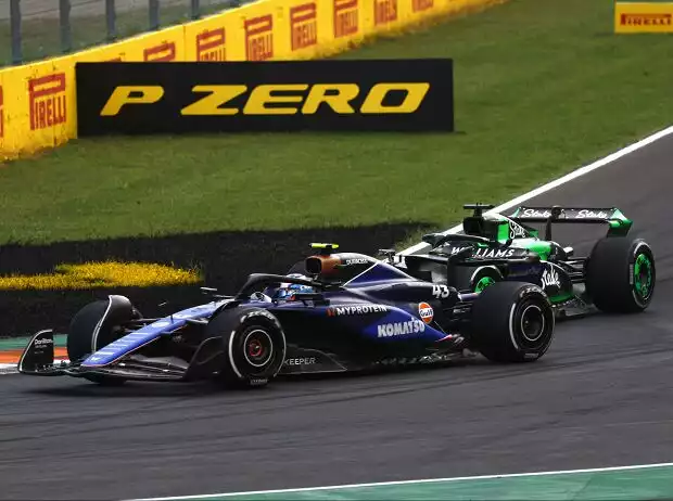 Franco Colapinto (Williams FW46) vor Valtteri Bottas (Sauber C44) beim Formel-1-Rennen in Italien 2024 Valtteri Bottas Titel-Bild zur News: Franco Colapinto (Williams FW46) vor Valtteri Bottas (Sauber C44) beim Formel-1-Rennen in Italien 2024 Valtteri Bottas