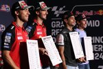 Enea Bastianini (Ducati), Francesco Bagnaia (Ducati), Jorge Martin (Pramac) und Marc Marquez (Gresini)