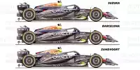 Unterschiedliche Entwicklungsstufen des Red Bull RB20 in der Formel-1-Saison 2024