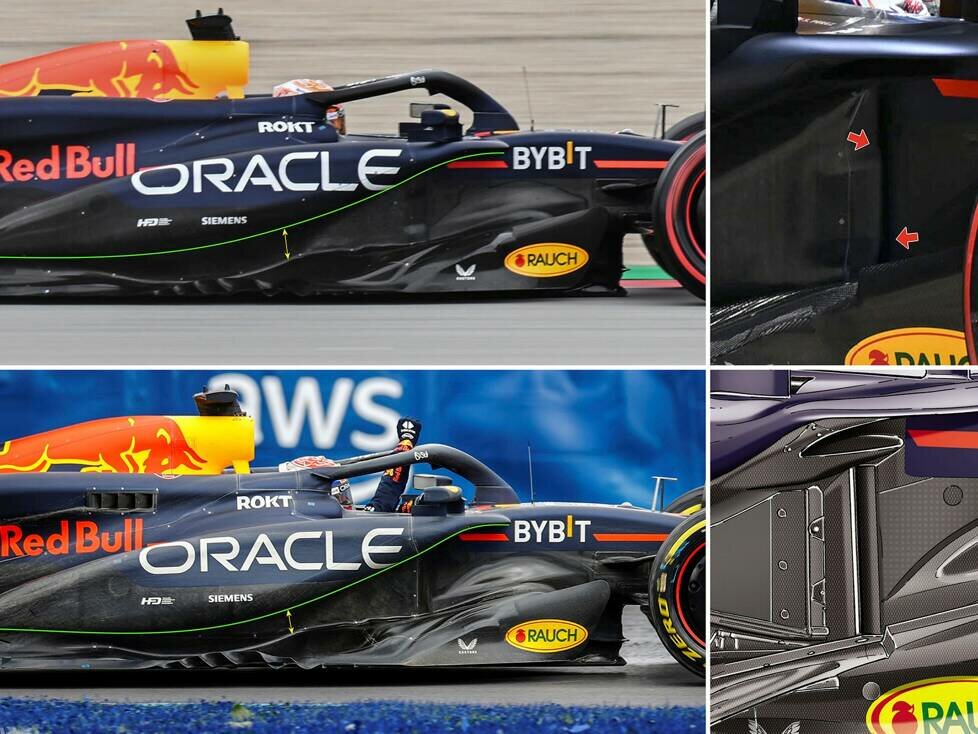 Update-Vergleich am Red Bull RB20 in der Formel-1-Saison 2024
