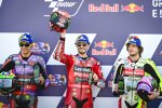 Marco Bezzecchi (VR46), Franco Morbidelli (Pramac) und Francesco Bagnaia (Ducati) 