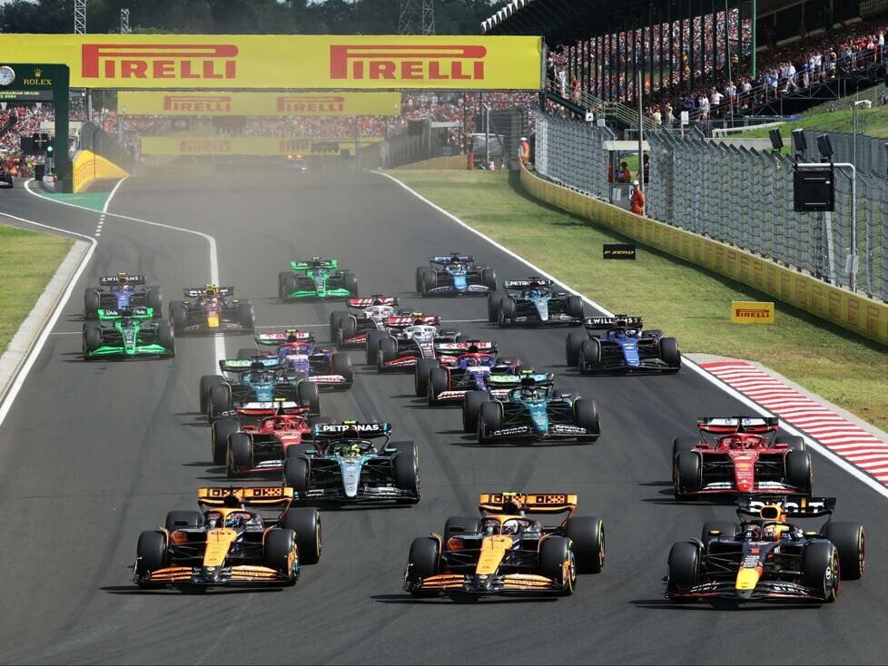 Lando Norris, Max Verstappen, Oscar Piastri, Charles Leclerc, Carlos Sainz
