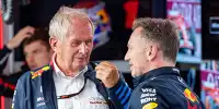 Helmut Marko und Christian Horner in der Red-Bull-Garage