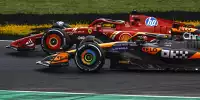 Charles Leclerc im Ferrari SF-24 und Oscar Piastri im McLaren MCL38 in Monza 2024