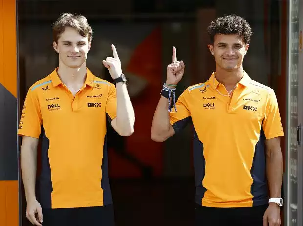 Oscar Piastri & Lando Norris (McLaren) vor dem Formel-1-Rennen in Baku 2024 Titel-Bild zur News: Oscar Piastri & Lando Norris (McLaren) vor dem Formel-1-Rennen in Baku 2024