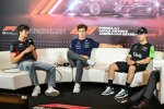 Guanyu Zhou (Sauber), Oliver Bearman (Haas) und Franco Colapinto (Williams) 