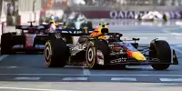 Sergio Perez (Red Bull RB20) vor Carlos Sainz (Ferrari SF-24) beim Formel-1-Rennen in Baku 2024