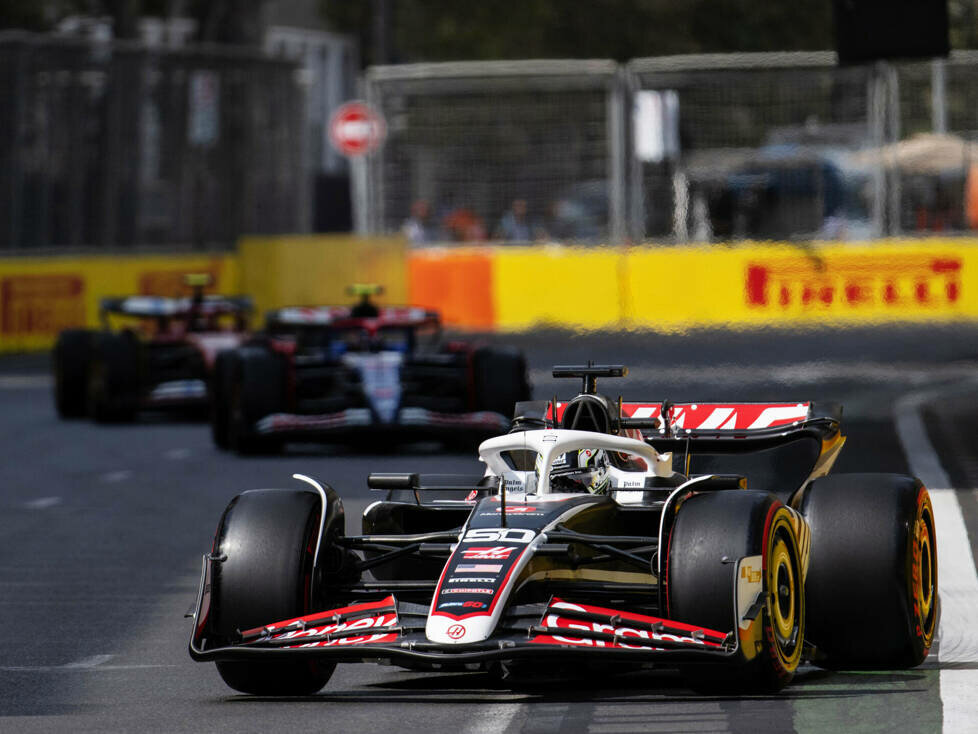 Oliver Bearman (Haas) beim Formel-1-Rennen in Baku 2024