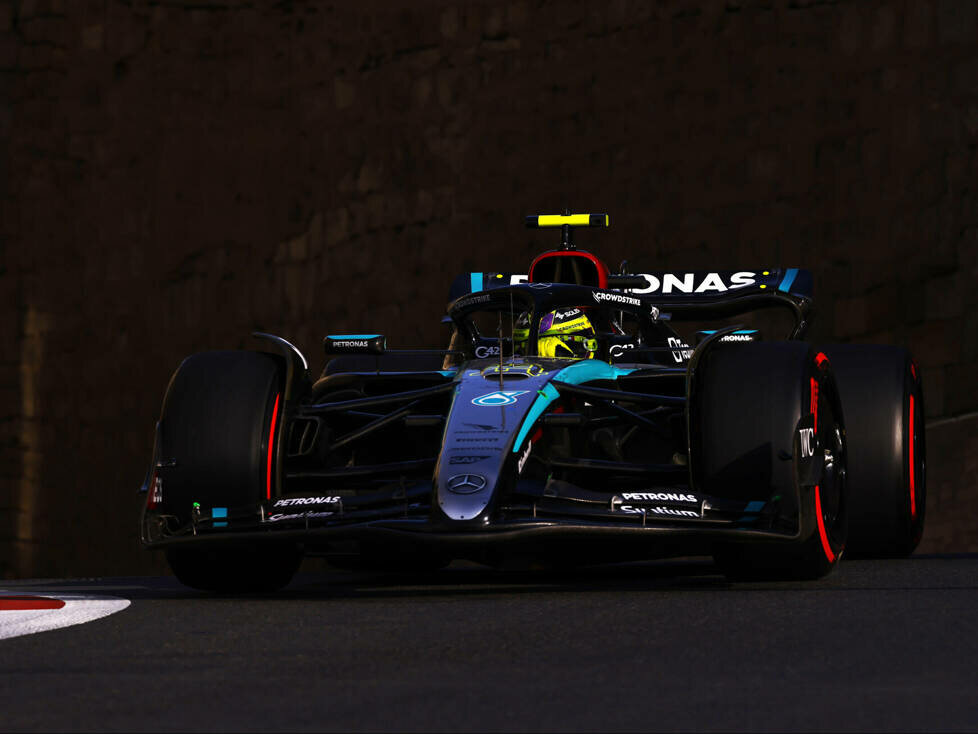 Lewis Hamilton (Mercedes) beim Formel-1-Rennen in Baku 2024