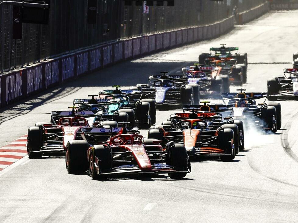 Charles Leclerc, Oscar Piastri, Carlos Sainz, Sergio Perez, George Russell, Max Verstappen