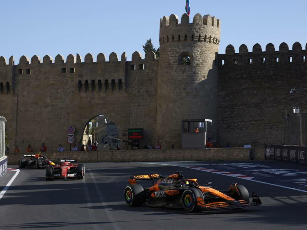 Oscar Piastri, Charles Leclerc, Sergio Perez