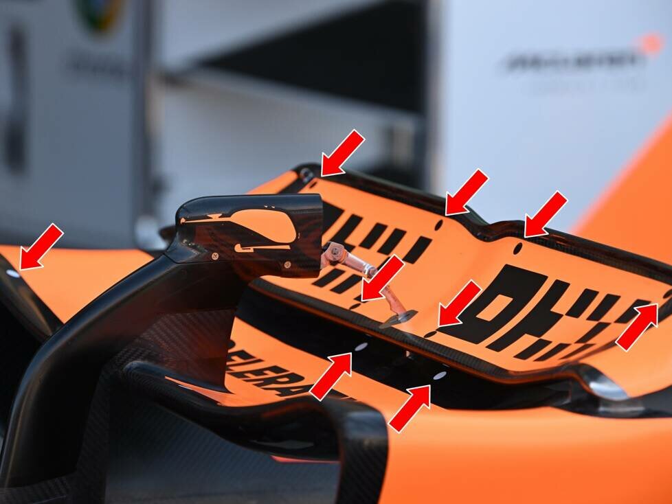 McLaren: Visuelle Referenzpunkte am Heckflügel
