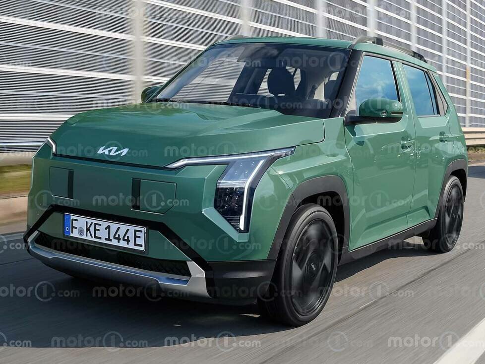 Kia EV2 (2026), Renderingaufnahme von Motor1