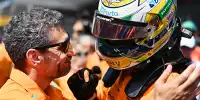 Andrea Stella (links) möchte Gabriel Bortoleto bei McLaren halten