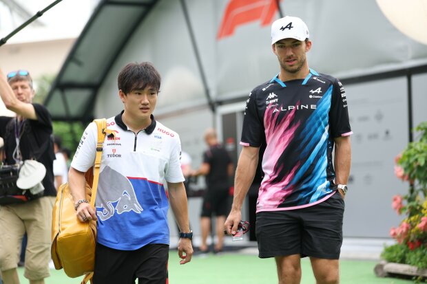 Yuki Tsunoda Pierre Gasly Alpine Alpine F1 ~Yuki Tsunoda (Racing Bulls) und Pierre Gasly (Alpine) ~ Yuki Tsunoda Pierre Gasly Alpine Alpine F1 ~Yuki Tsunoda (Racing Bulls) und Pierre Gasly (Alpine) ~