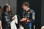 Lewis Hamilton (Mercedes) und Max Verstappen (Red Bull) 