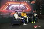 Max Verstappen (Red Bull), Lando Norris (McLaren) und Lewis Hamilton (Mercedes) 