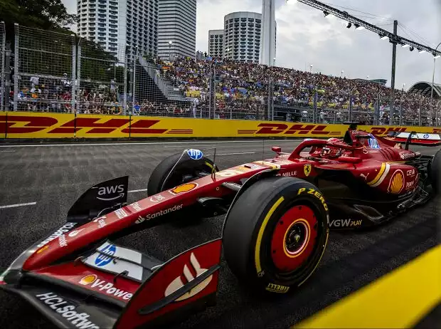 Titel-Bild zur News: Charles Leclerc muss im Singapur-Quali einen Dämpfer hinnehmen