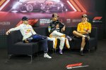 Max Verstappen (Red Bull), Lando Norris (McLaren) und Oscar Piastri (McLaren) 