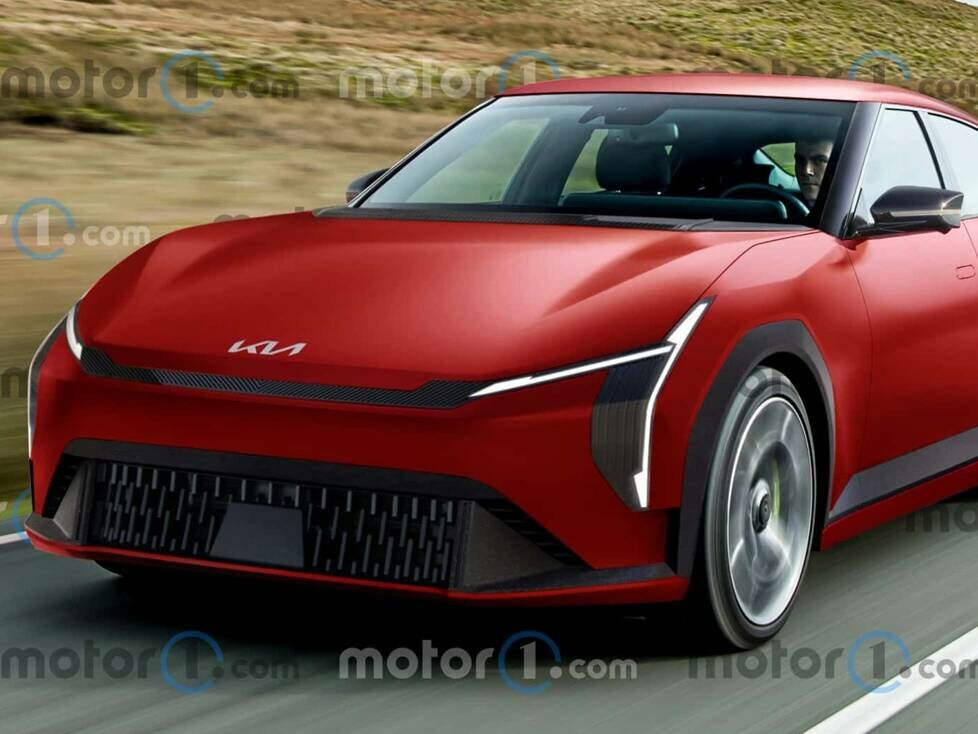 Kia EV8/Stinger im Rendering von Motor1.com