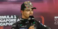 Lando Norris bei der Pressekonferenz nach seinem Sieg beim Singapur-GP 2024