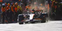 Lando Norris beim Boxenstopp mit dem McLaren MCL38 in Baku 2024