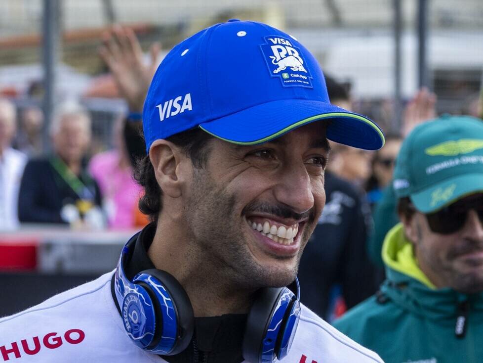Pierre Gasly und Daniel Ricciardo bei der Formel-1-Fahrerparade