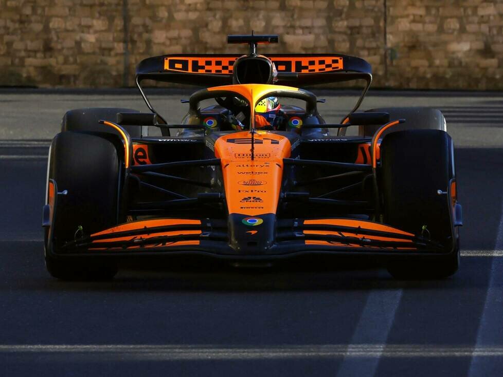 Oscar Piastri im McLaren MCL38 beim Formel-1-Rennen in Baku 2024