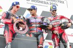 Pedro Acosta (Tech3), Jorge Martin (Pramac) und Francesco Bagnaia (Ducati) 