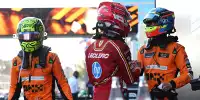Lando Norris, Charles Leclerc und Oscar Piastri in Baku 2024