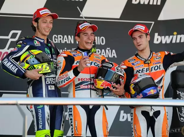 Valentino Rossi, Dani Pedrosa, Marc Marquez Titel-Bild zur News: Valentino Rossi, Dani Pedrosa, Marc Marquez