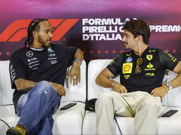 Titel-Bild zur News: Lewis Hamilton, Charles Leclerc