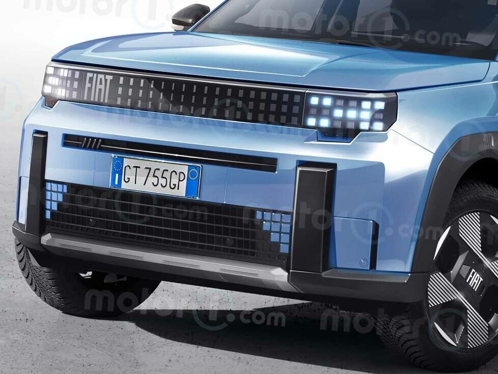 Front des Fiat Giga Panda im Rendering von Motor1.com