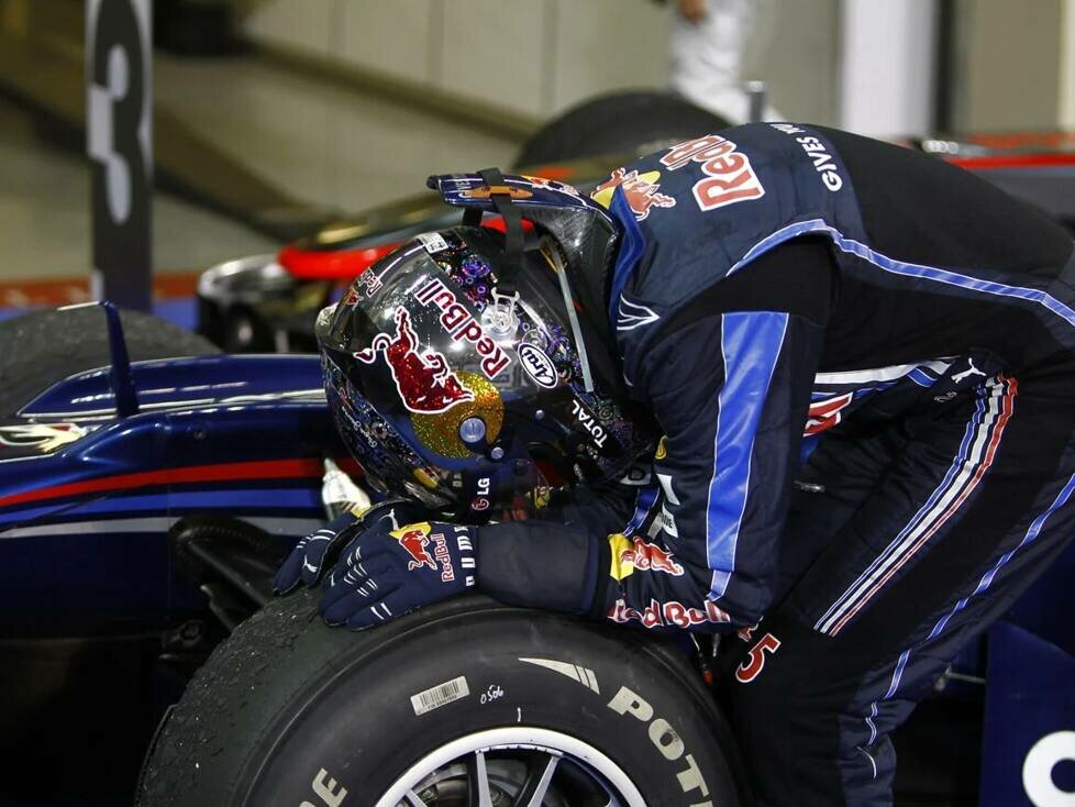 Sebastian Vettel jubelt über seinen Formel-1-Titelgewinn 2010 in Abu Dhabi
