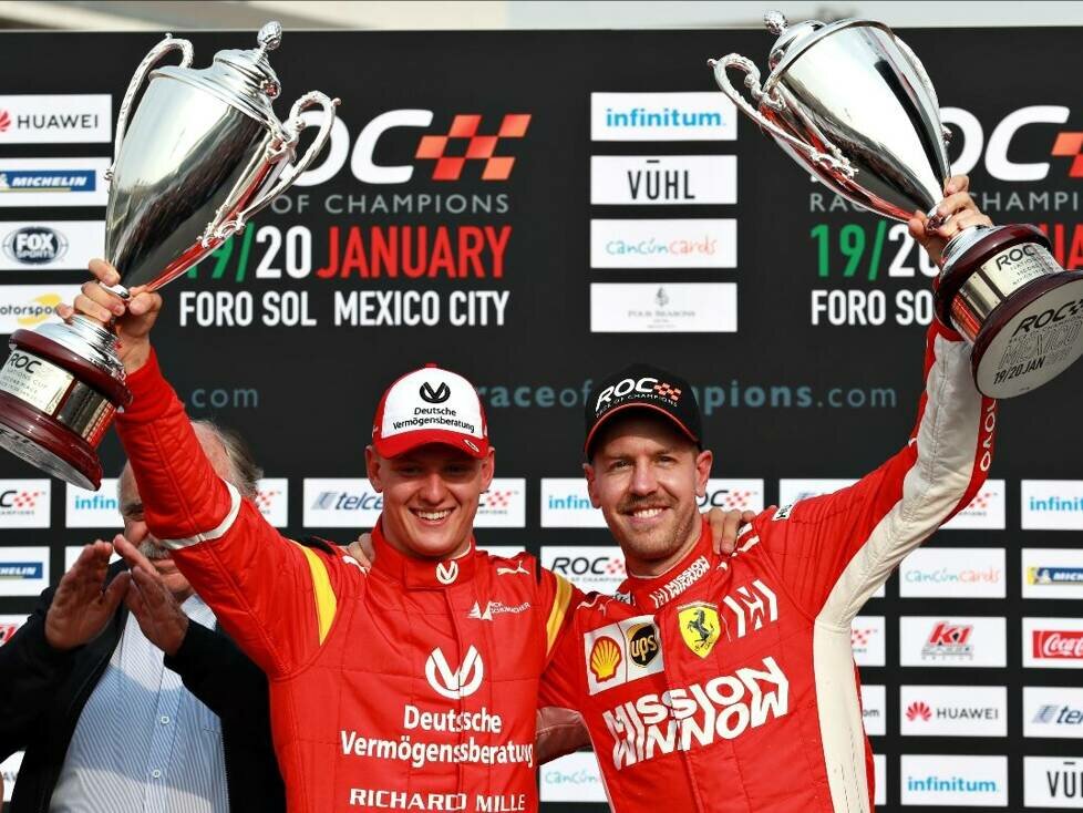 Mick Schumacher und Sebastian Vettel beim Race Of Champions 2019
