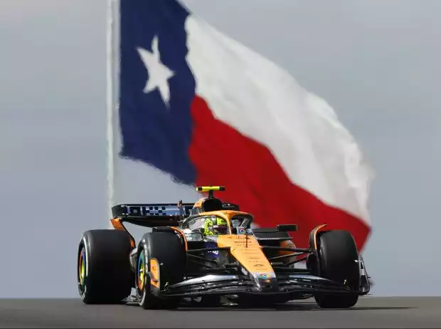 Tag eins in Texas lief nicht nach Plan für McLarens WM-Aspirant Lando Norris Titel-Bild zur News: Tag eins in Texas lief nicht nach Plan für McLarens WM-Aspirant Lando Norris