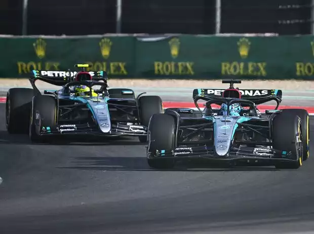 Titel-Bild zur News: George Russell hatte die Nase am Ende deutlich vor Lewis Hamilton