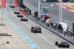 Charles Leclerc (Ferrari), Carlos Sainz (Ferrari), Lando Norris (McLaren), Lewis Hamilton (Mercedes) und George Russell (Mercedes) 