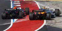 Max Verstappen im Red Bull im Duell mit Lando Norris im McLaren
