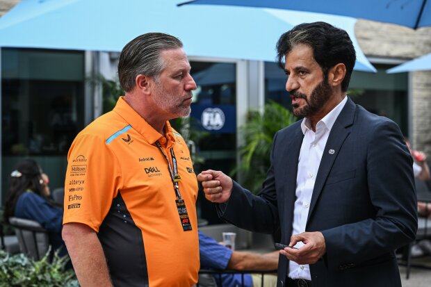 Zak Brown McLaren McLaren F1 ~Zak Brown (McLaren) mit FIA-Präsident Mohammed bin Sulayem~ Zak Brown McLaren McLaren F1 ~Zak Brown (McLaren) mit FIA-Präsident Mohammed bin Sulayem~